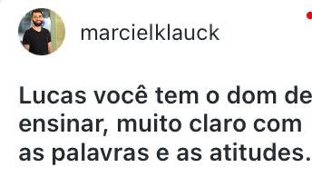 Depoimento de aluno