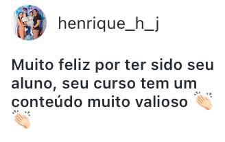Depoimento de aluno